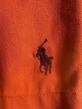 Ralph Lauren Sport Cropped Pants Orange Cotton Chinos Size 12 Women Preppy